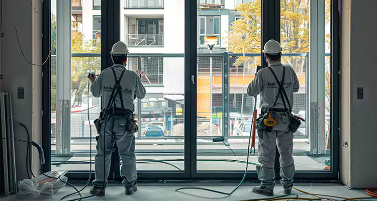 Patio Door Glass Replacement with Built-In Blinds in Leesburg, FL
